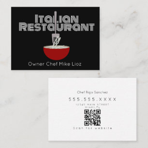 Carte De Visite Restaurant italien Gran Food Truck