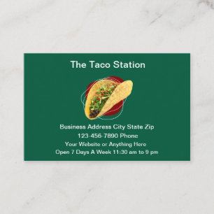 Carte De Visite Restaurant mexicain Taco