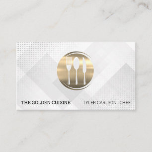 Carte De Visite Restaurant Vaisselle d'Or Traiteur Culinaire
