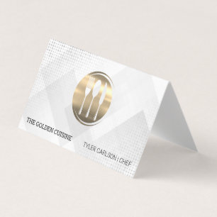 Carte De Visite Restaurant Vaisselle d'Or   Traiteur Culinaire