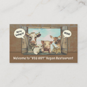 Carte De Visite Restaurant végétalien (personnalisable)