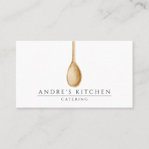 Carte De Visite Restauration Aquarelle culinaire Mélange cuillère
