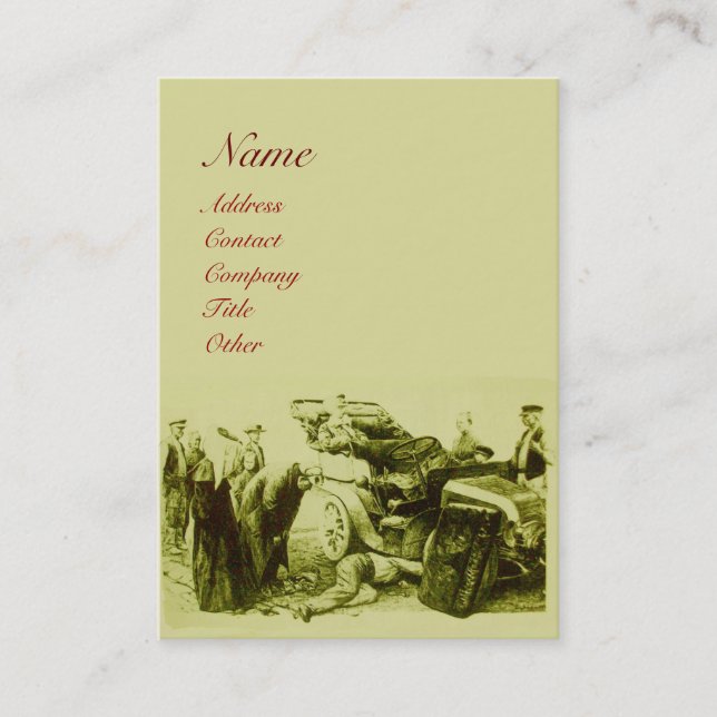 Carte De Visite RESTAURATION AUTOMATIQUE, AUTOMOBILE, garage de ré (Devant)