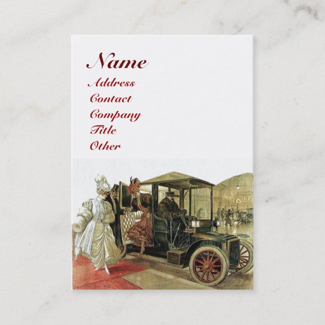 Carte De Visite RESTAURATION AUTOMATIQUE, AUTOMOBILE, garage de ré (Devant)