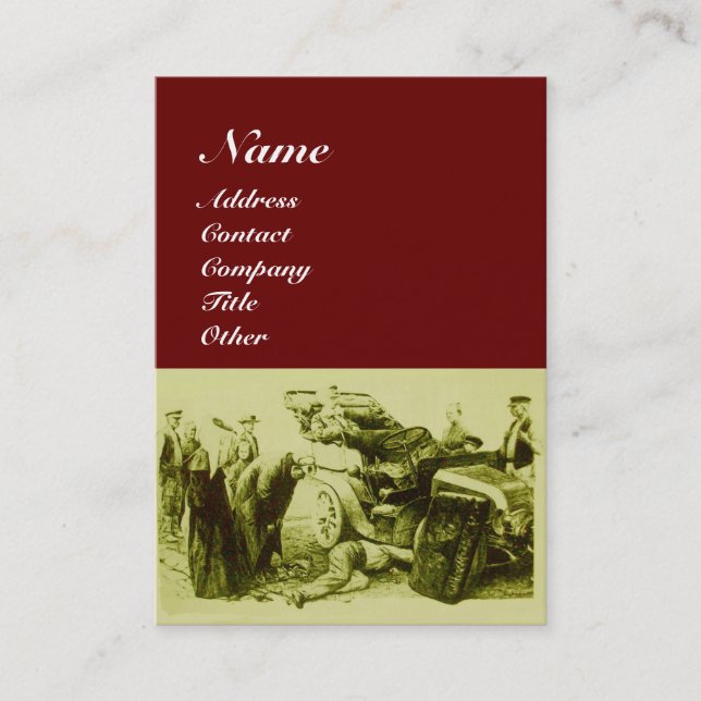 Carte De Visite RESTAURATION AUTOMATIQUE, AUTOMOBILE, garage de ré (Devant)