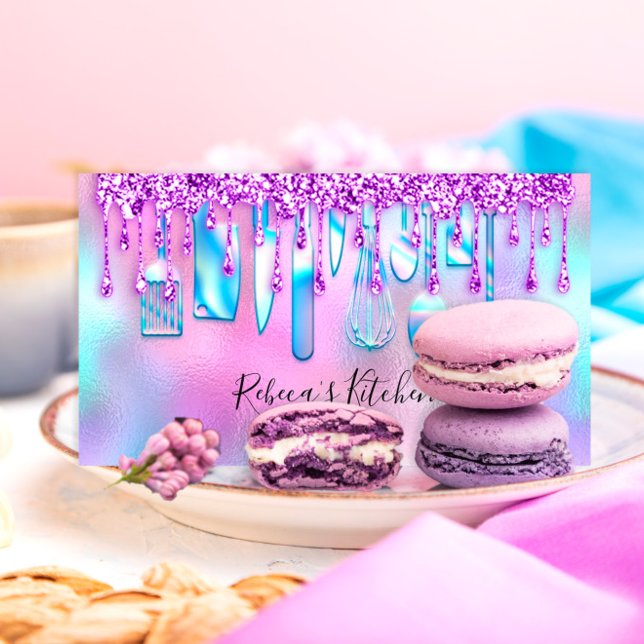 Carte De Visite Restauration Chef Personnel Cuisine Knifes Hologra (Créateur téléchargé)