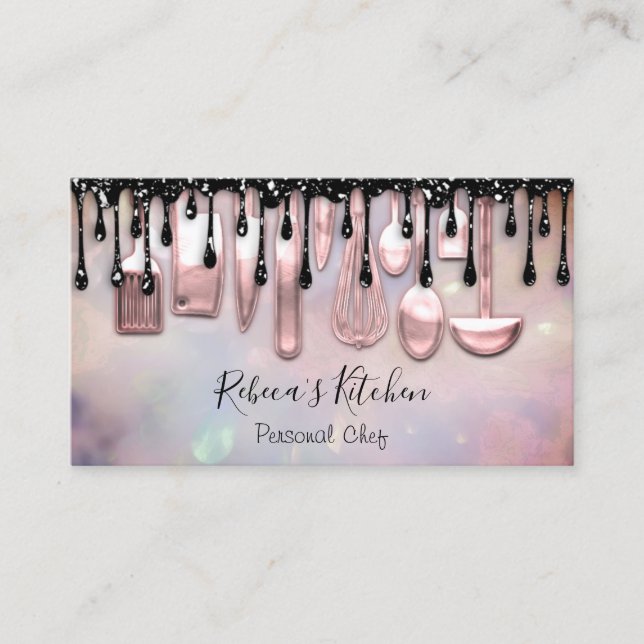 Carte De Visite Restauration Chef personnel Restaurant Cuisine Dri (Devant)