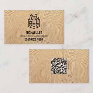 Carte De Visite Restauration de maison Deck Vcard QR