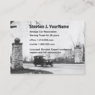 Carte De Visite Restauration et réparation de mécanicien de