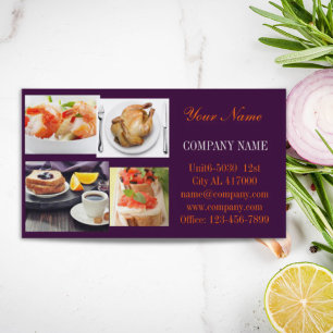Carte De Visite Restauration privée de chef de poulet de sandwich
