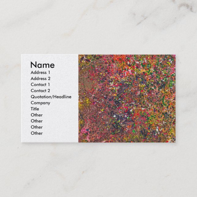 Carte De Visite Résumé - Crayon - Un véritable fiasco (Devant)
