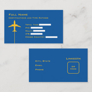 Carte De Visite Résumé Micro Pilote