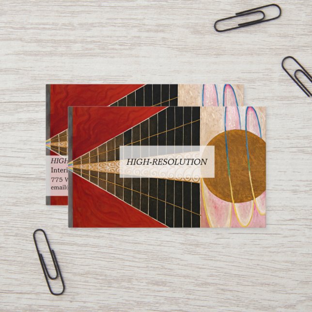 Carte De Visite Retable, Groupe X, No.2 par Hilma af Klint (Devant/Arrière en situation)