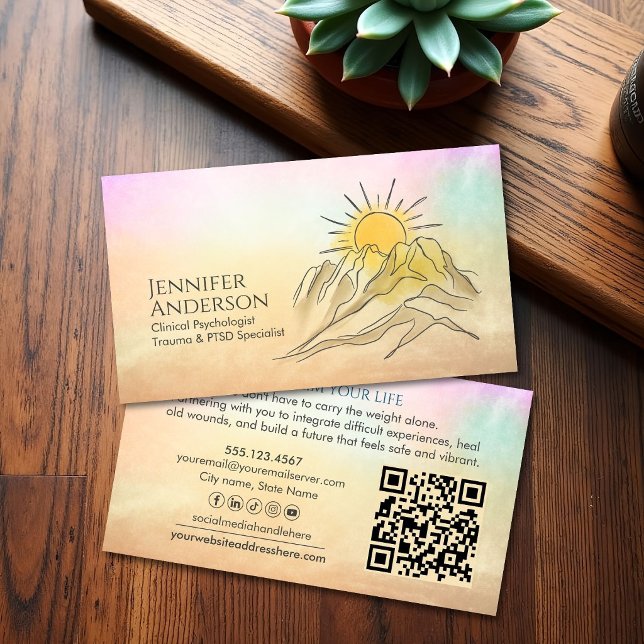 Carte De Visite Rétablissement d'un traumatisme Lever de soleil su (Créateur téléchargé)