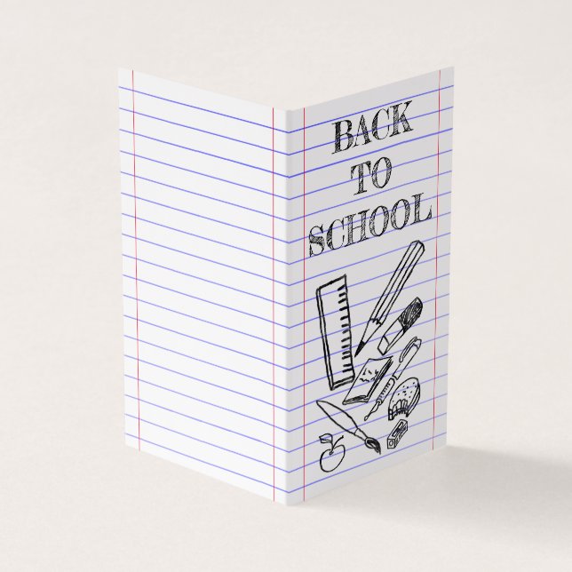 Carte De Visite Retour à l'école (Extérieur)
