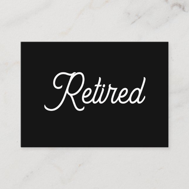 Carte De Visite Retraité (Devant)
