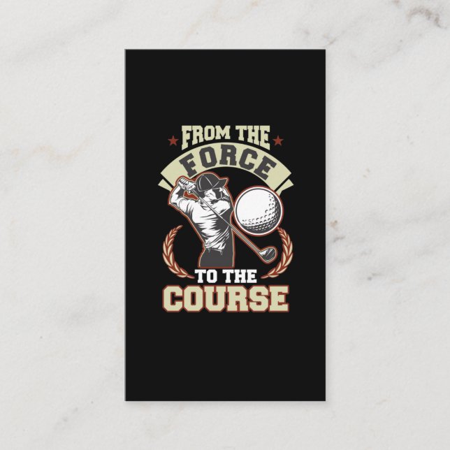 Carte De Visite Retraite du joueur de golf d'un officier de police (Devant)