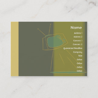Carte De Visite Rétro alien de TV - potelé