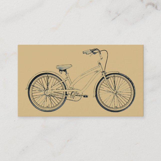 Carte De Visite rétro bicyclette (Devant)