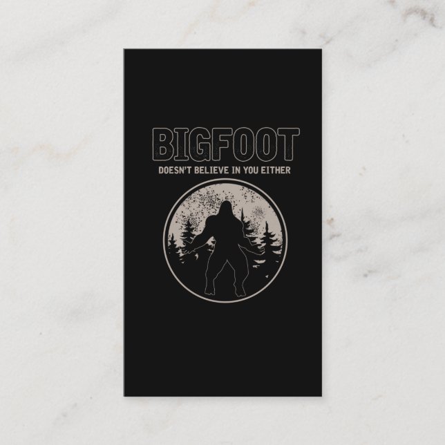 Carte De Visite Retro Bigfoot Squatch Yeti (Devant)