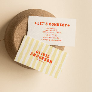 Carte De Visite Retro Bold 70's Boho Super Funky unique tendance