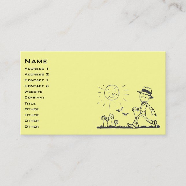 Carte De Visite Retro Businessman (Devant)