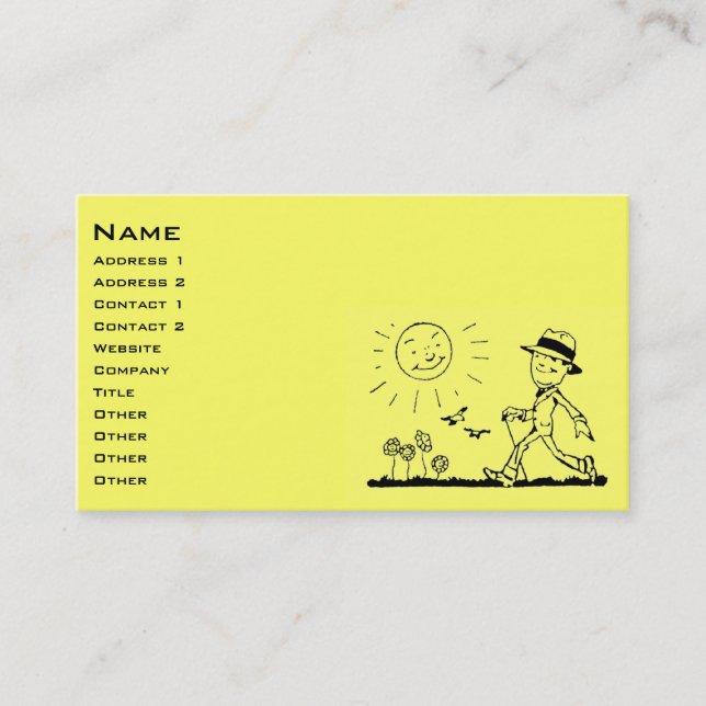 Carte De Visite Retro Businessman (Devant)