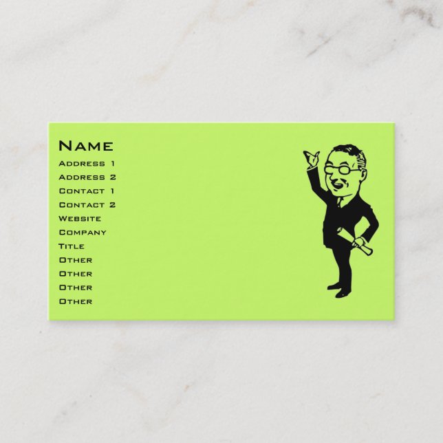 Carte De Visite Retro Businessman (Devant)