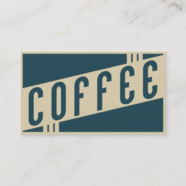 Carte De Visite rétro café (Devant)