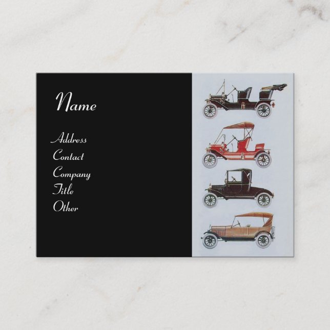 Carte De Visite RETRO CARS 2- Réparations automobiles, automobile (Devant)