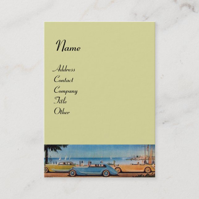 Carte De Visite RETRO CARS - réparation automobile (Devant)