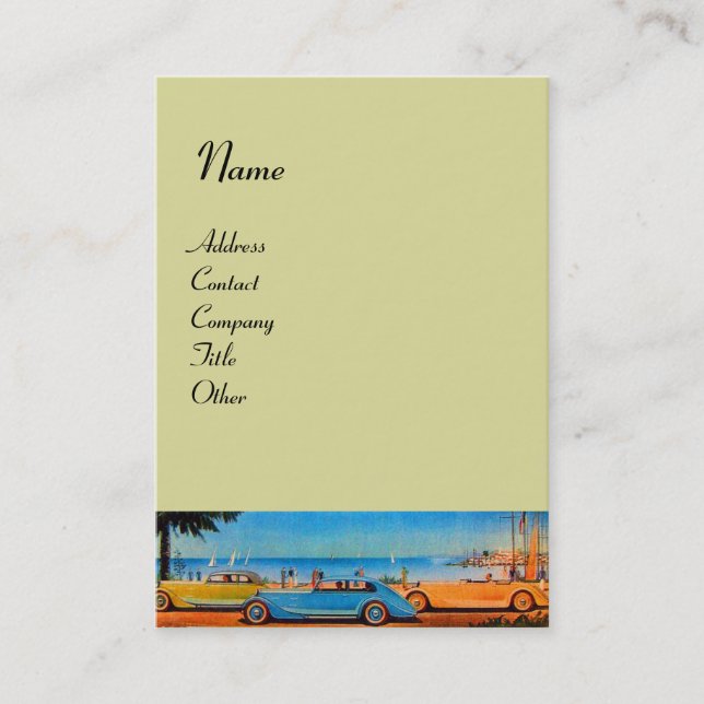 Carte De Visite RETRO CARS - réparation automobile (Devant)