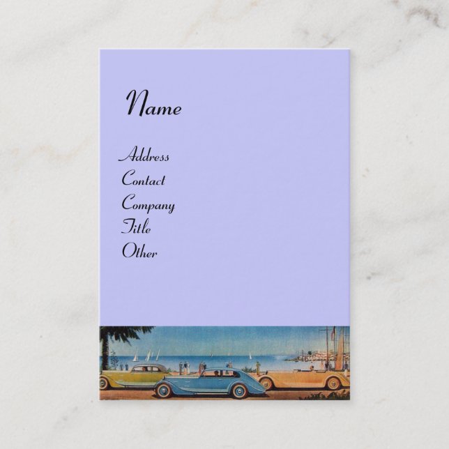 Carte De Visite RETRO CARS - réparation automobile (Devant)