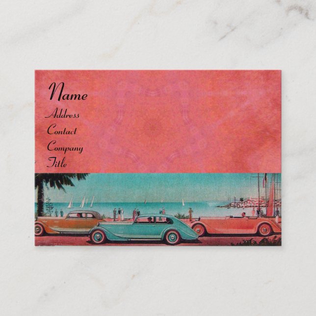 Carte De Visite RETRO CARS - réparation automobile (Devant)