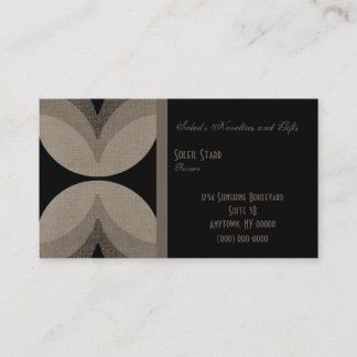 Carte de visite rétro chic, Brown au chocolat