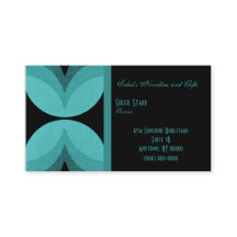 Carte de visite rétro chic, Mermaid Turquoise
