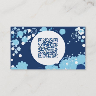 Carte De Visite rétro code des cercles QR