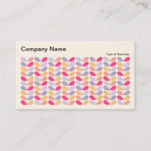 Carte De Visite Retro Feuille II 01 (Crème)