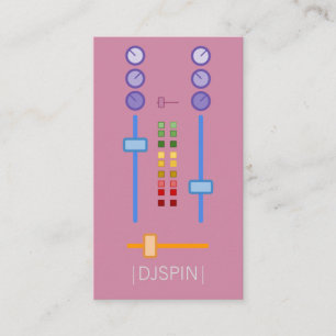 Carte De Visite Retro Girl DJ