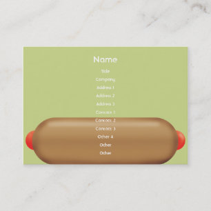 Carte De Visite Rétro hot dog - potelé