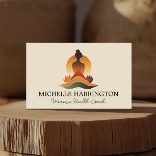 Carte De Visite Retro Moderne Méditoriale Grace Life Entraîneur, H