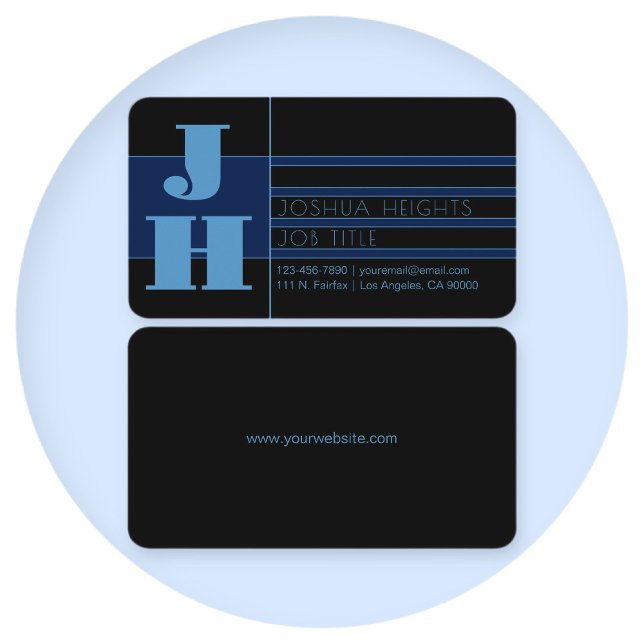 Carte De Visite Rétro-moderne Monogramme & Formes et couleurs modi (Créateur téléchargé)