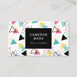 Carte De Visite Rétro motif de triangle