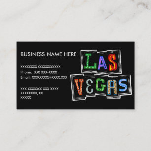 Carte De Visite Rétro néon de Las Vegas