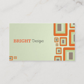 Carte De Visite Rétro orange