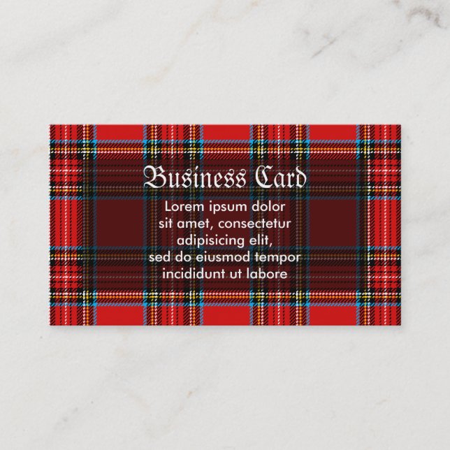 Carte De Visite Rétro plaid (Devant)