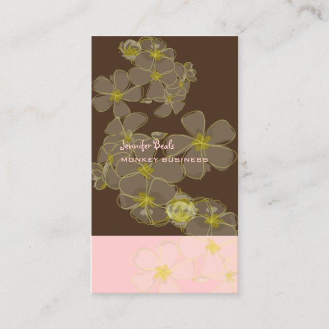 CARTE DE VISITE RETRO PLUMERIAS/DO-IT-YOURSELF COULEUR ARRIÈRE - P (Devant)