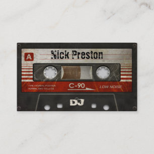 Carte De Visite Rétro professionnel frais de la cassette audio  
