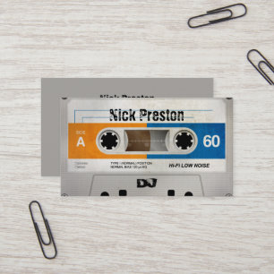 Carte De Visite Rétro professionnel frais de la cassette audio  