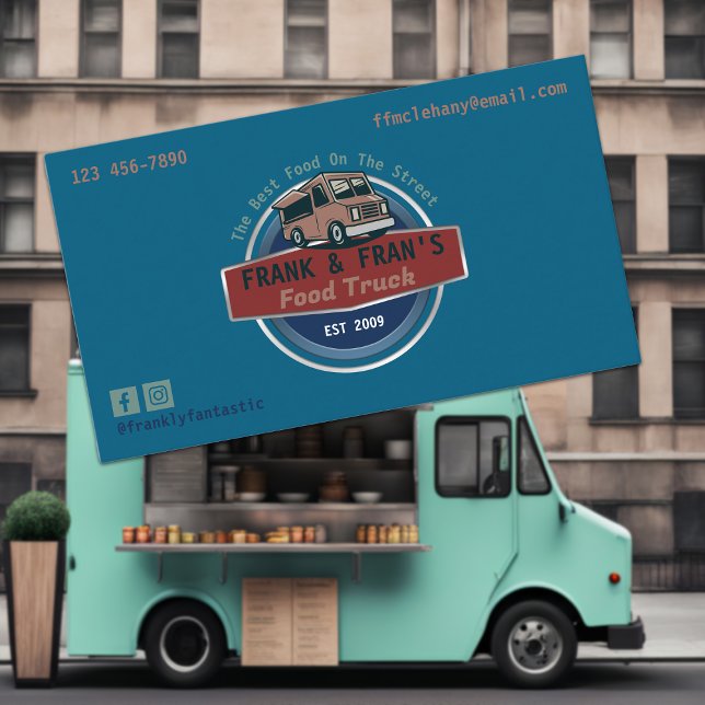 Carte De Visite Retro Street Food Truck (Créateur téléchargé)